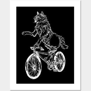 SEEMBO Wolf Cycling Bicycle Bicycling Biking Riding Fun Bike Posters and Art